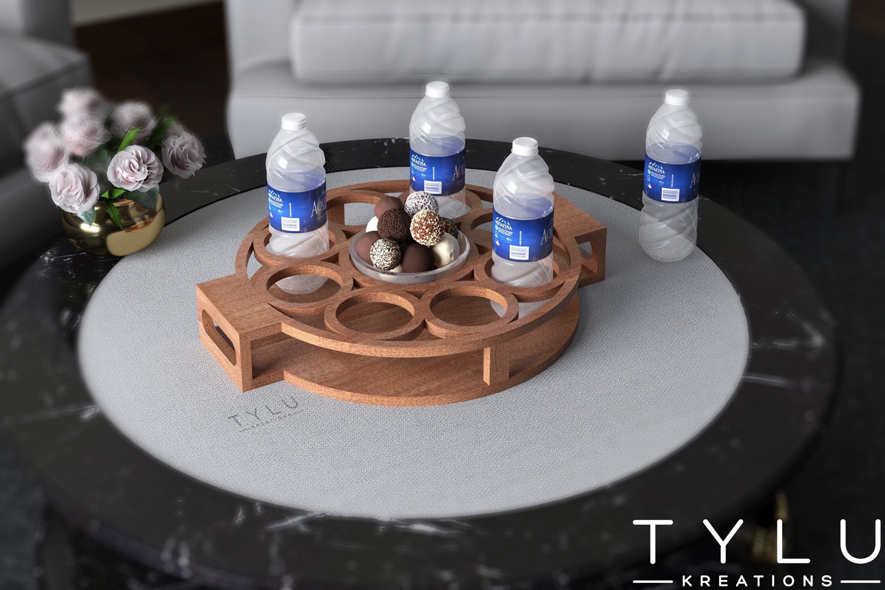 Bubbles Serving Tray (Round)