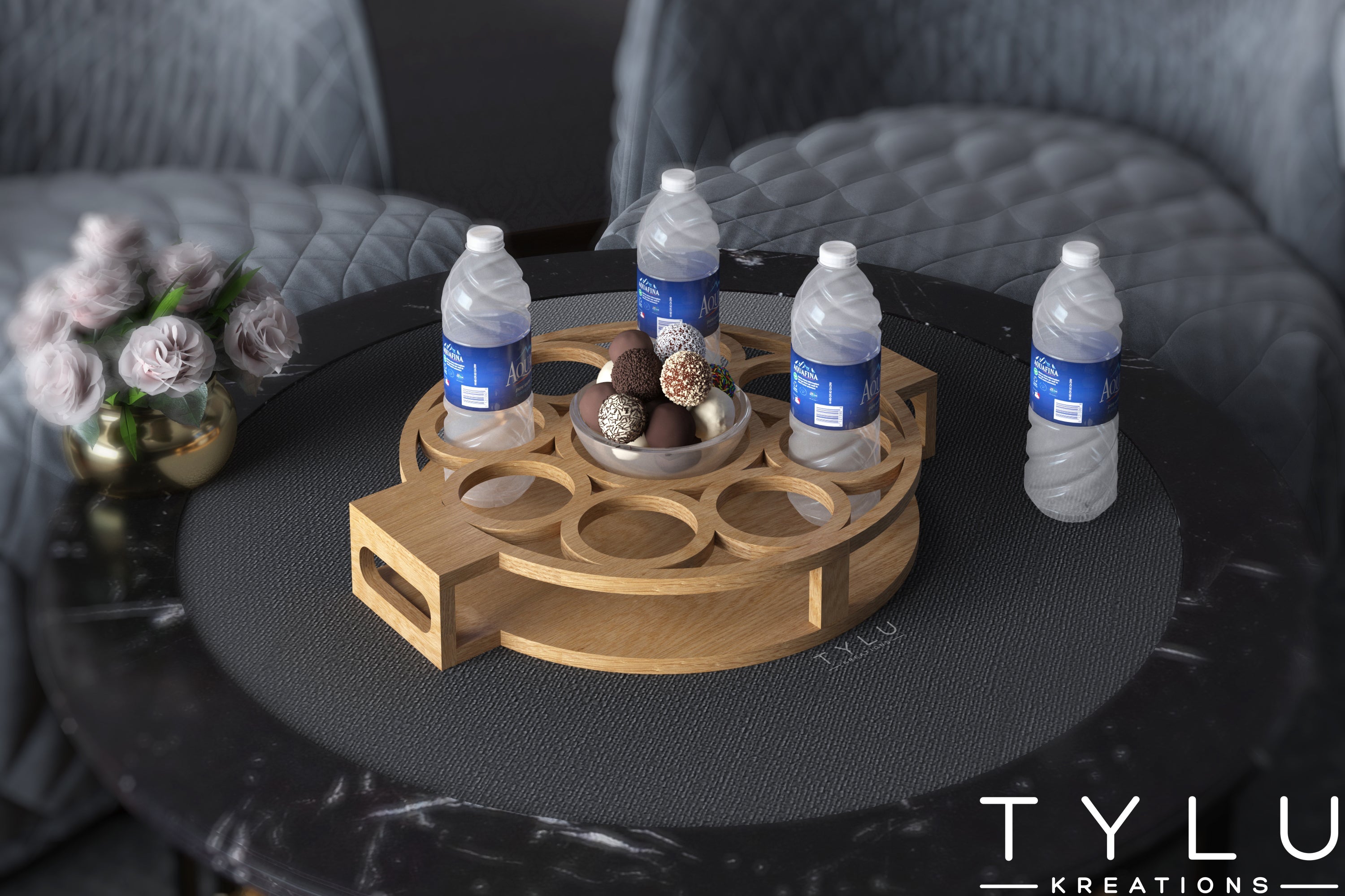 Bubbles Serving Tray (Round)