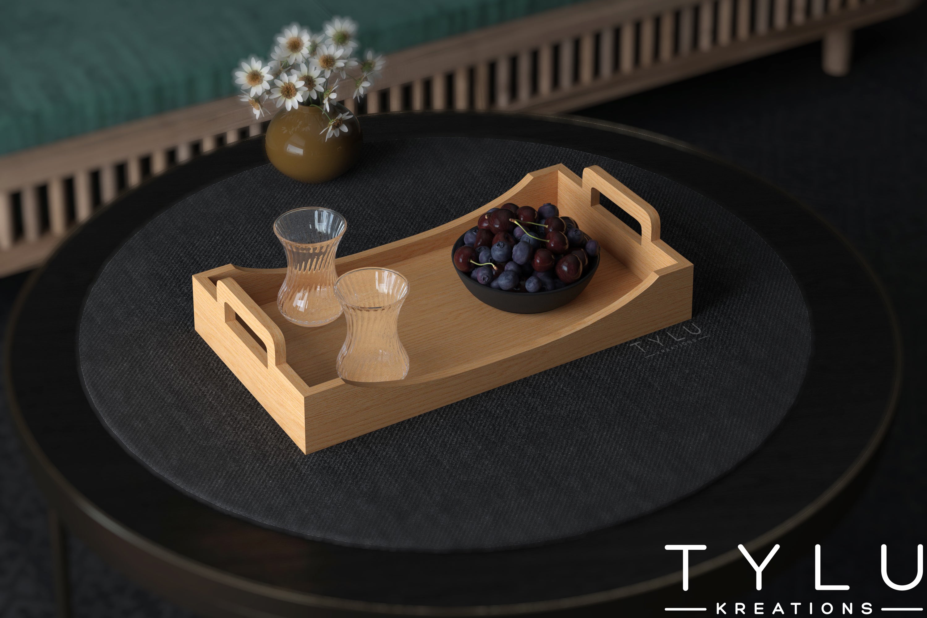 Wooden Serving Tray 3