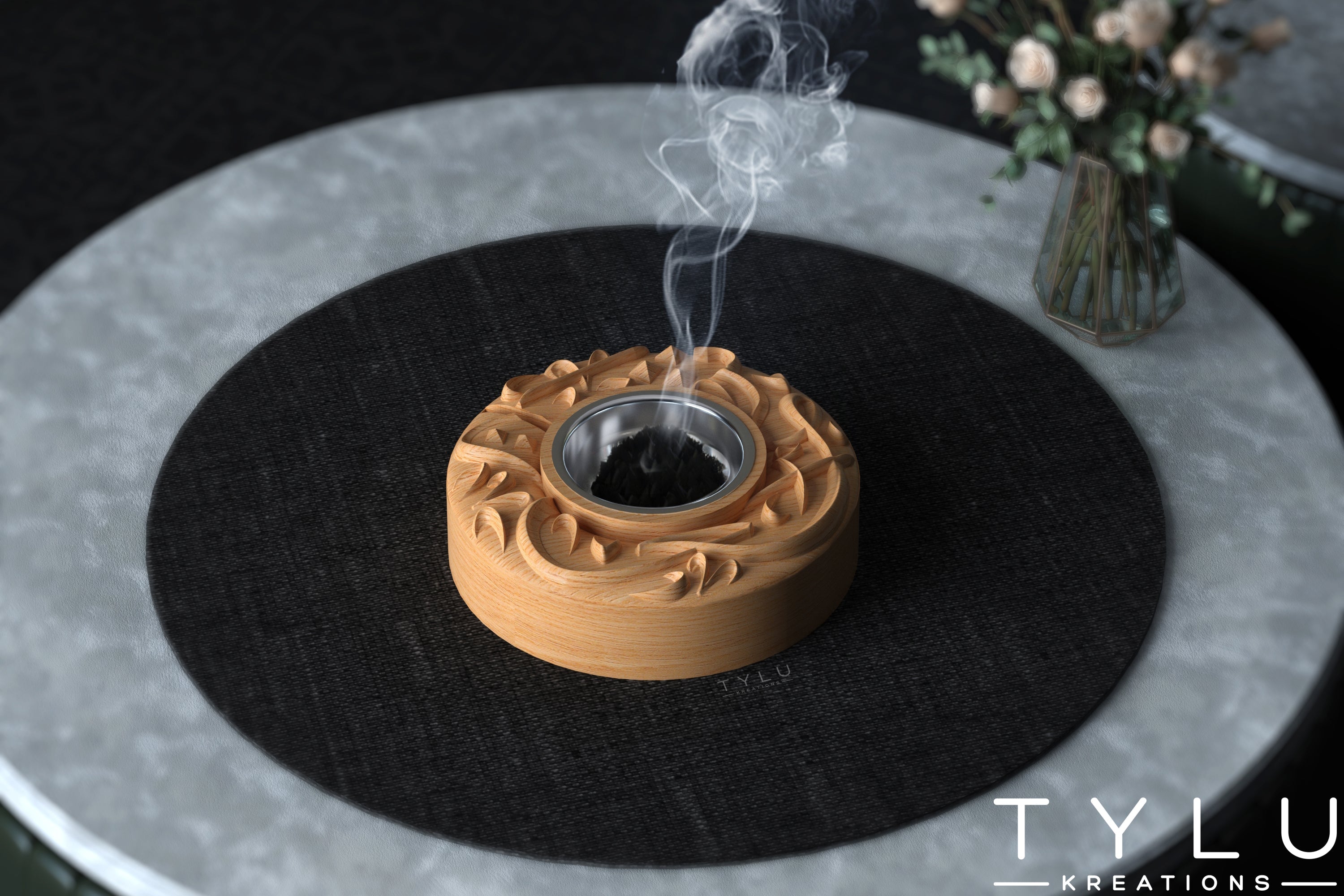 3D Round Madkhan Burner