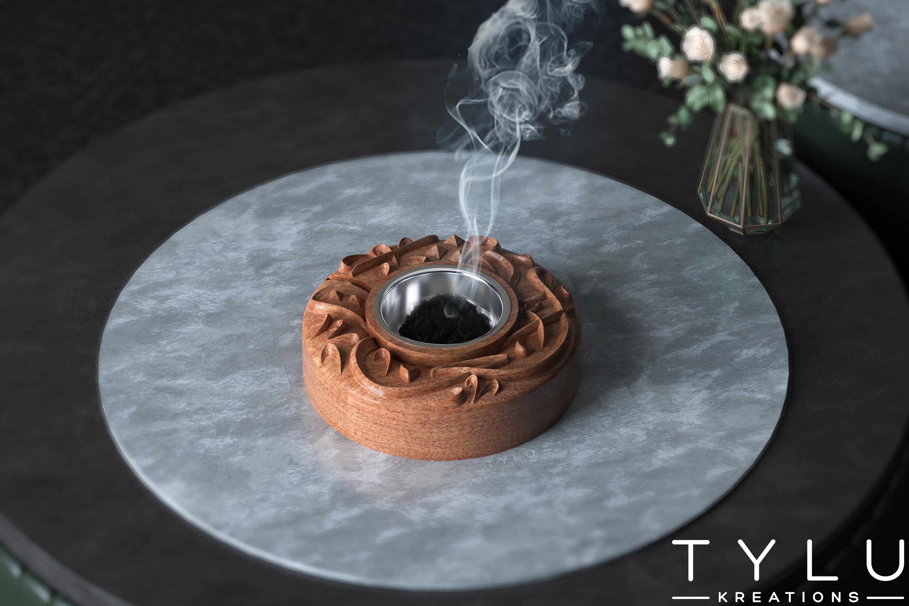 3D Round Madkhan Burner