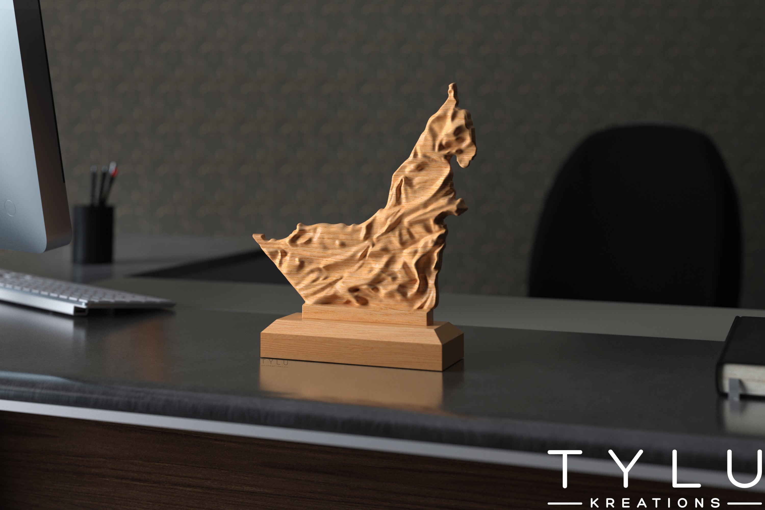 UAE Map Table Decor