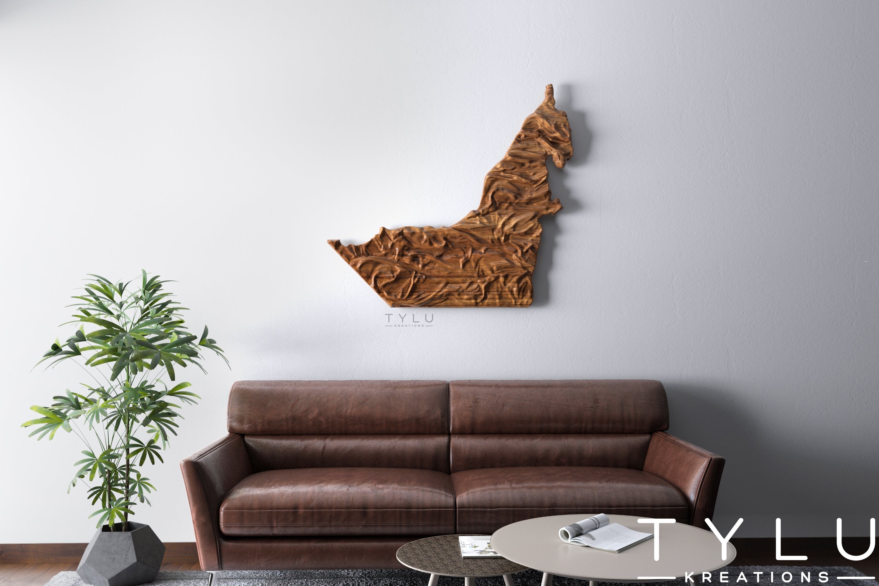 UAE Map Wall Art