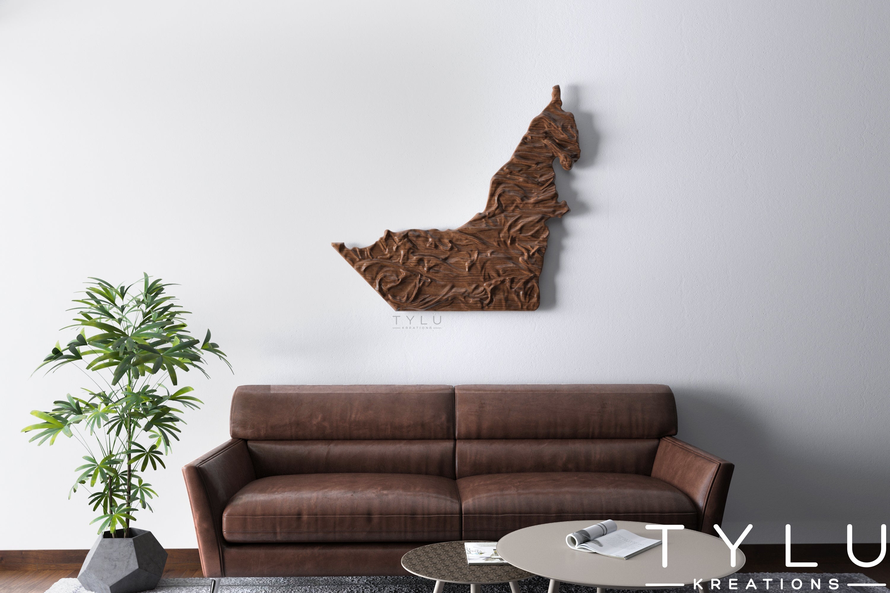 UAE Map Wall Art