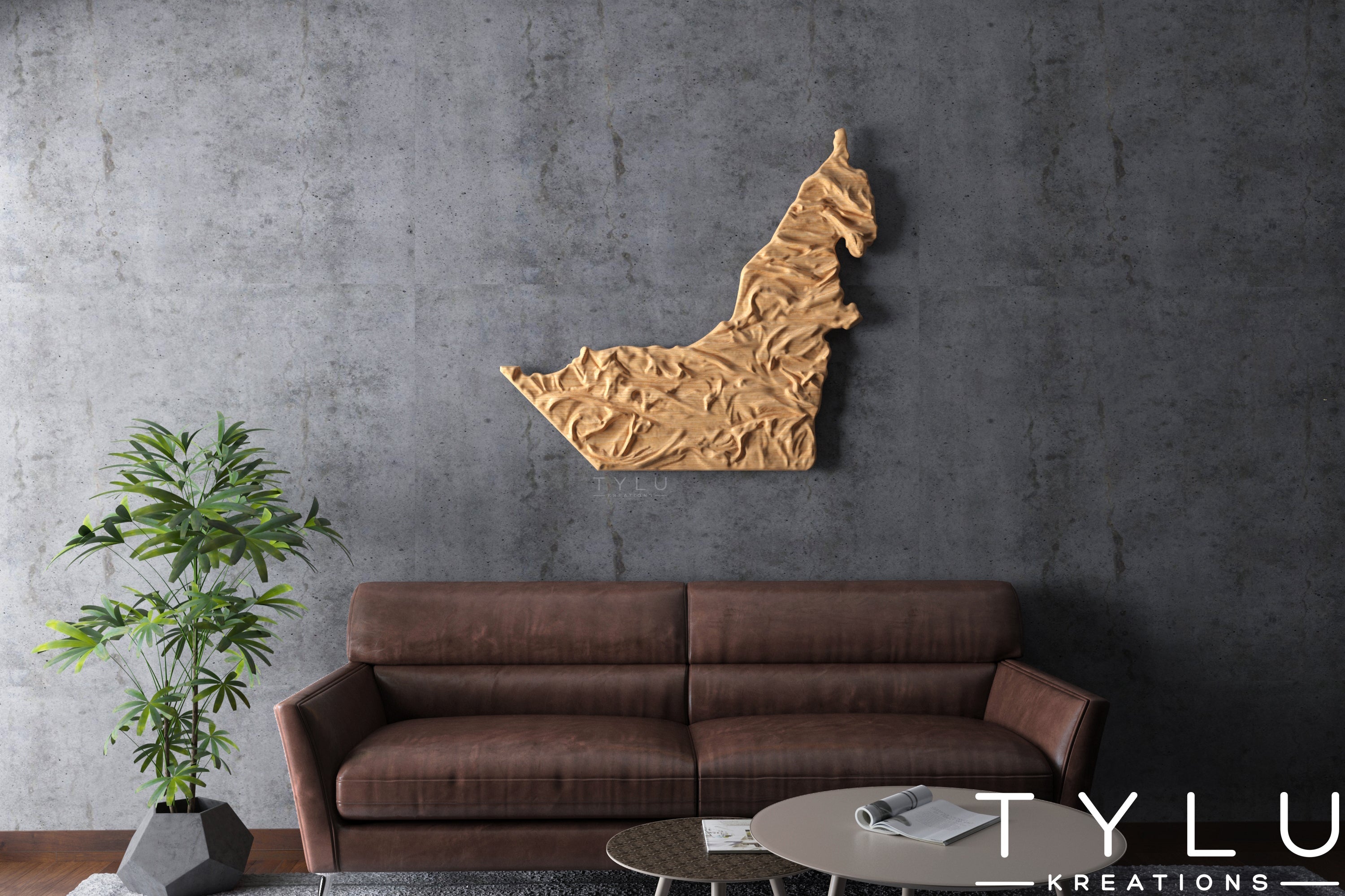 UAE Map Wall Art