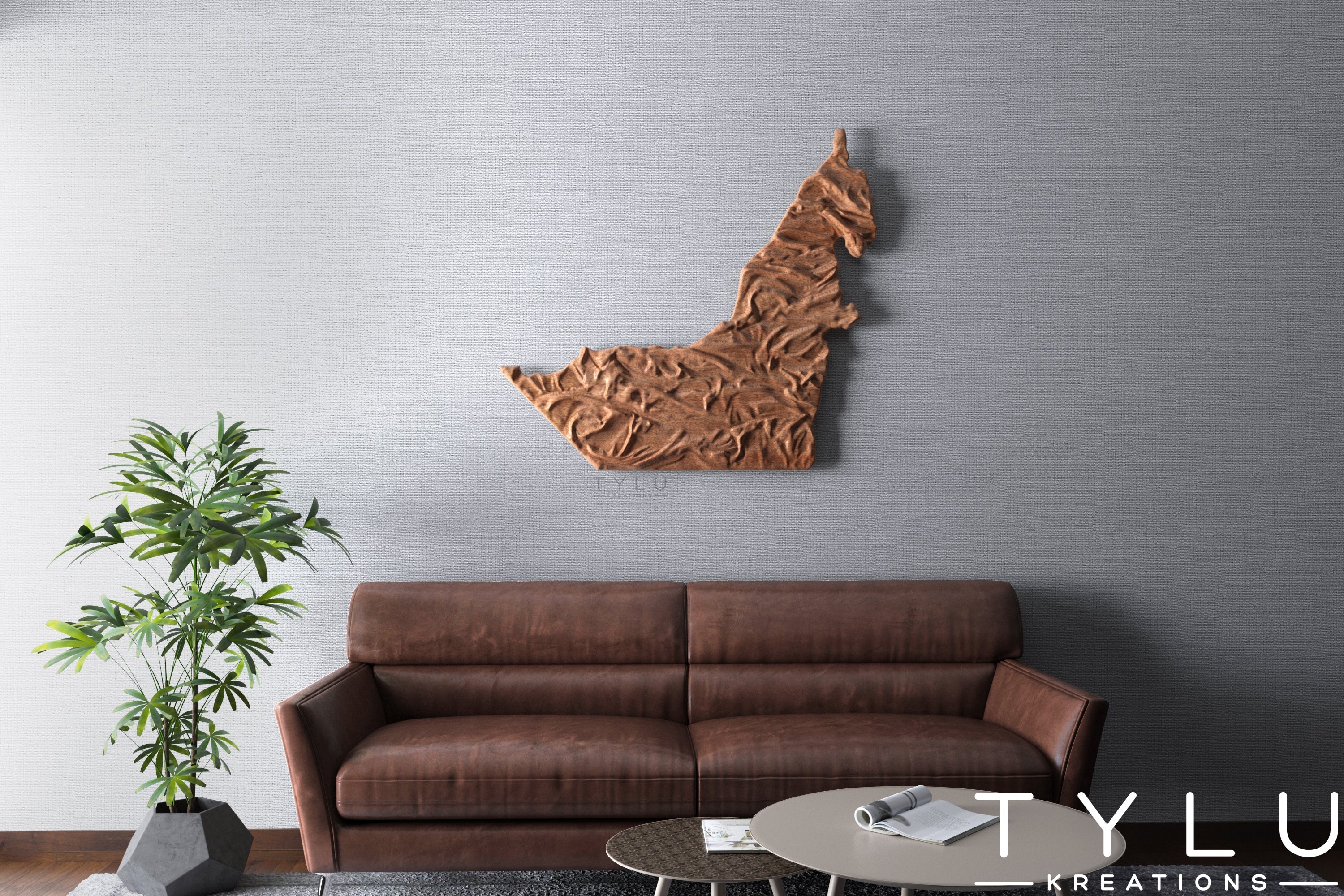 UAE Map Wall Art