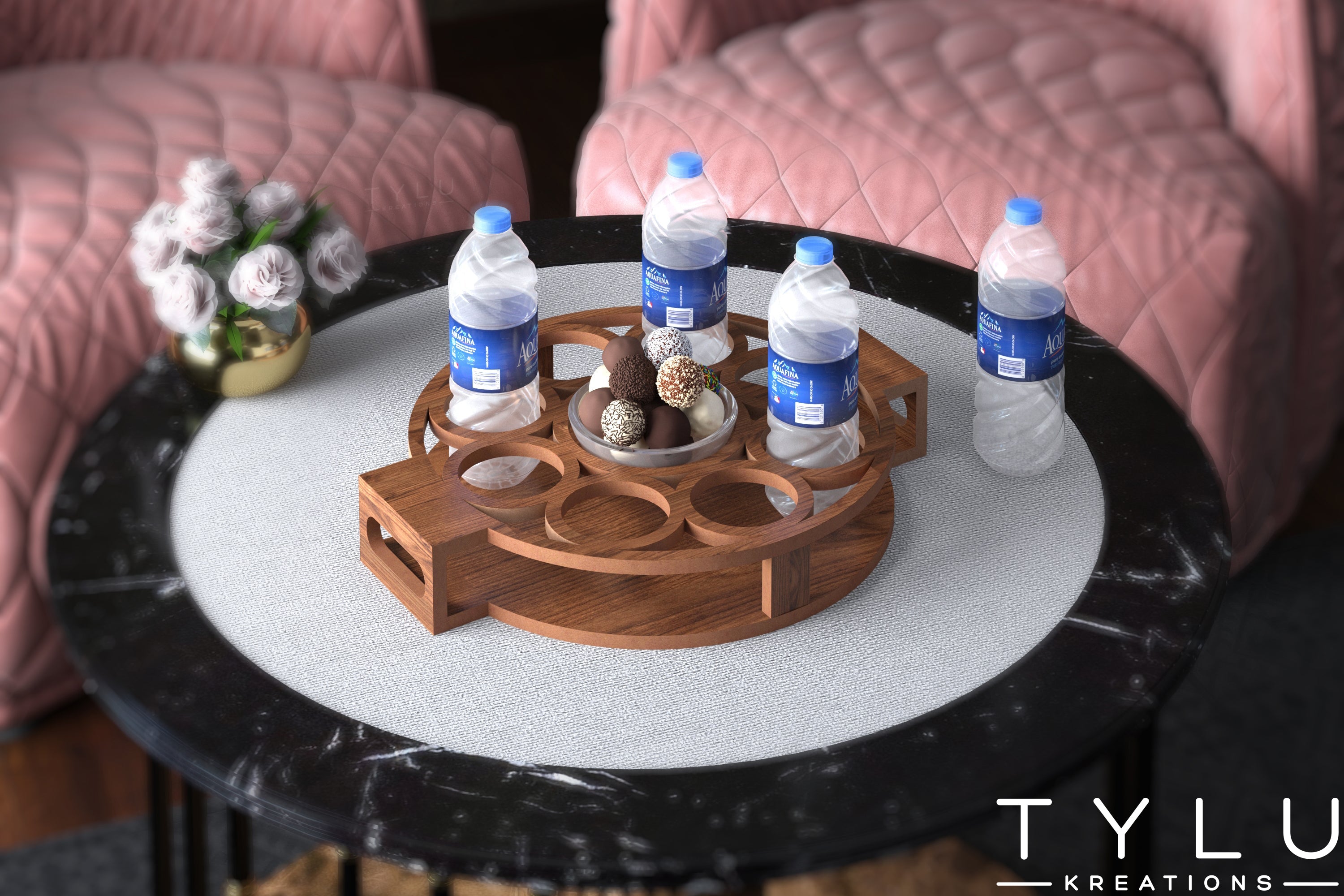 Bubbles Serving Tray (Round)