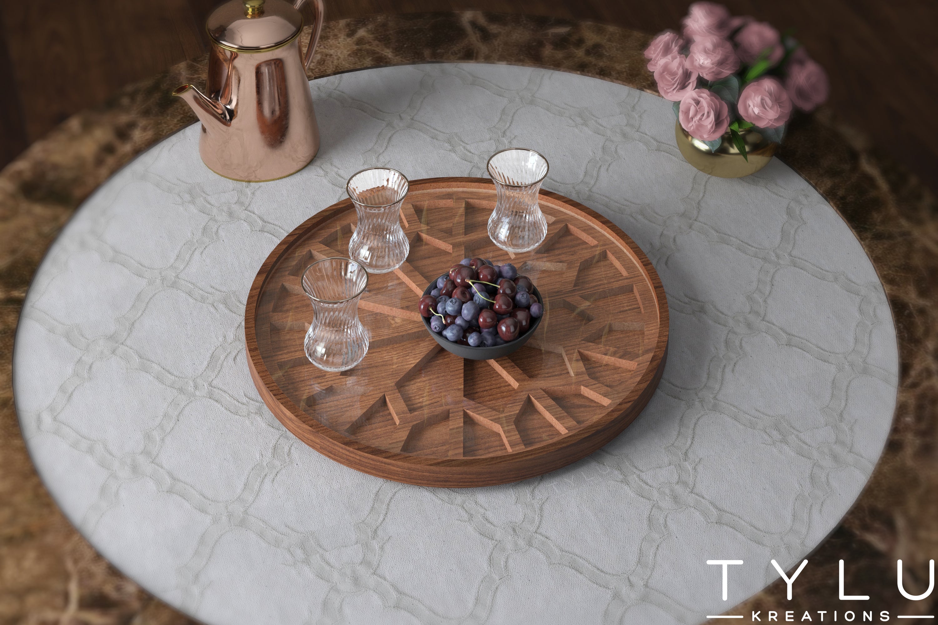 Round Serving Tray