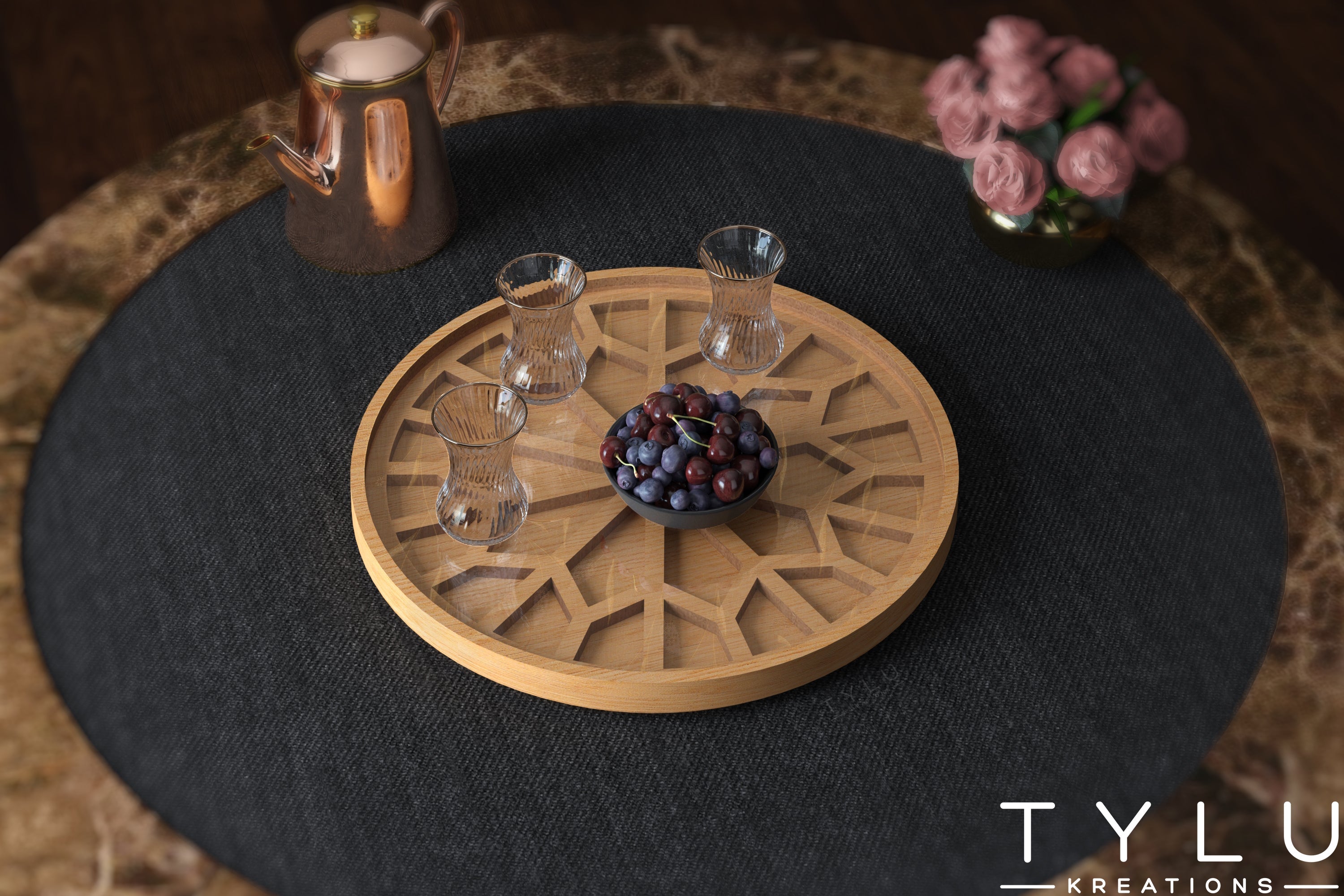 Round Serving Tray