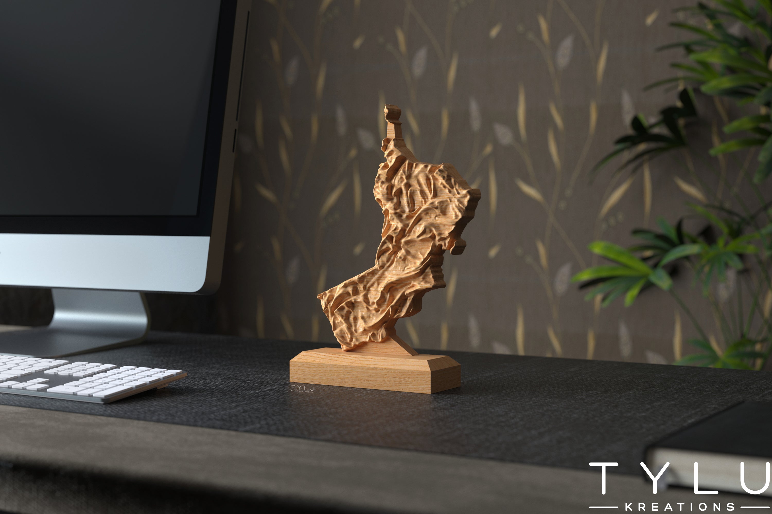 Oman Map Table Decor
