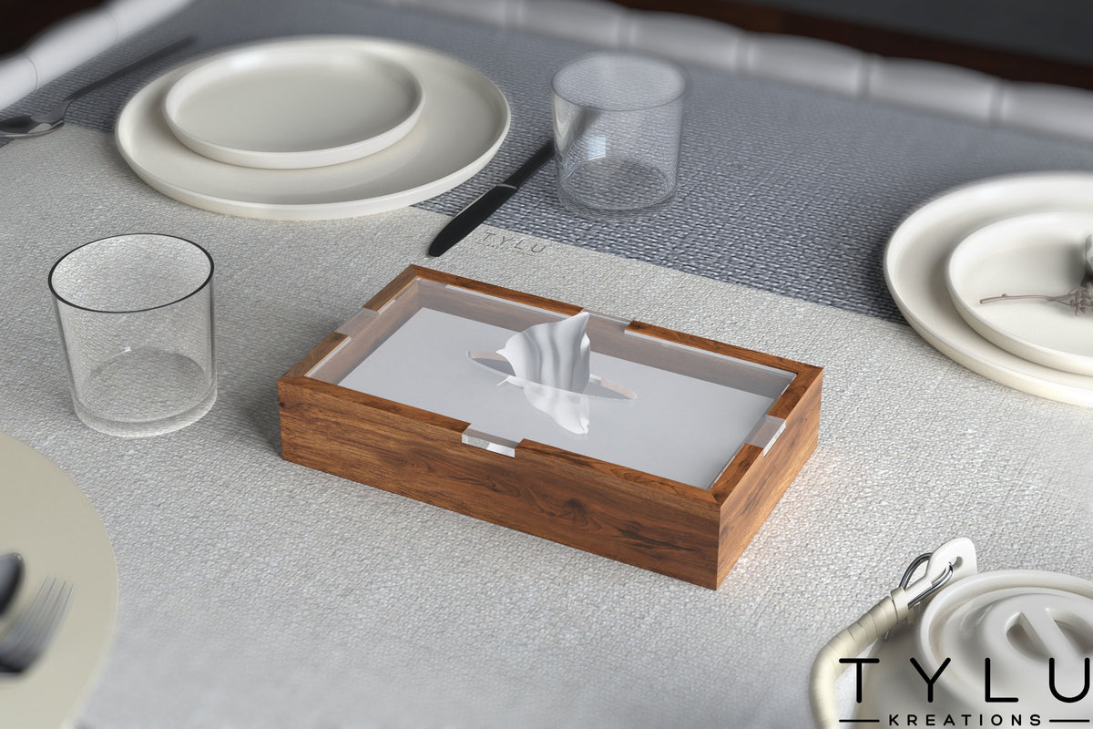 Tissue Box With Acrylic Lid
