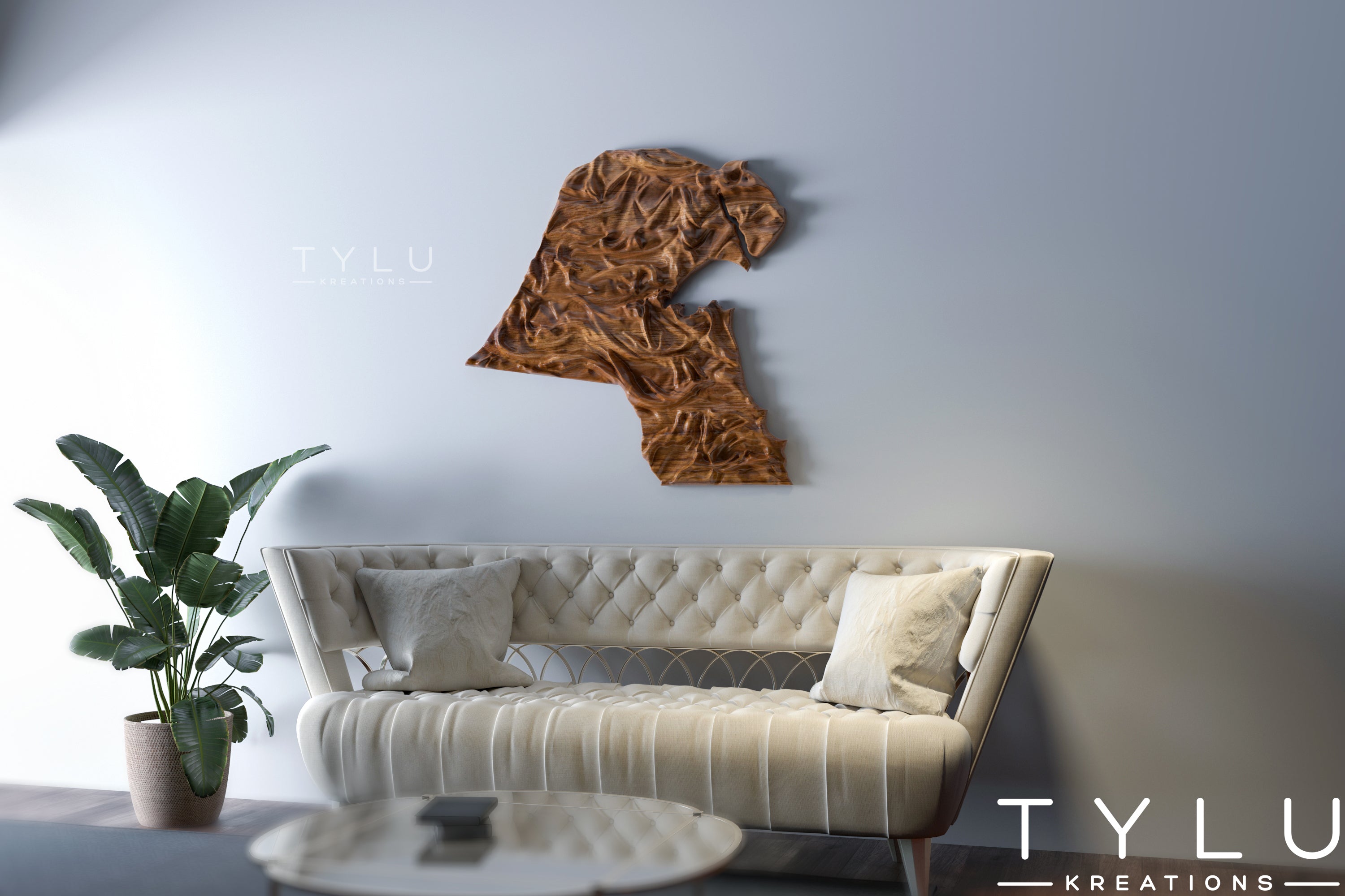 Kuwait Map Wall Art