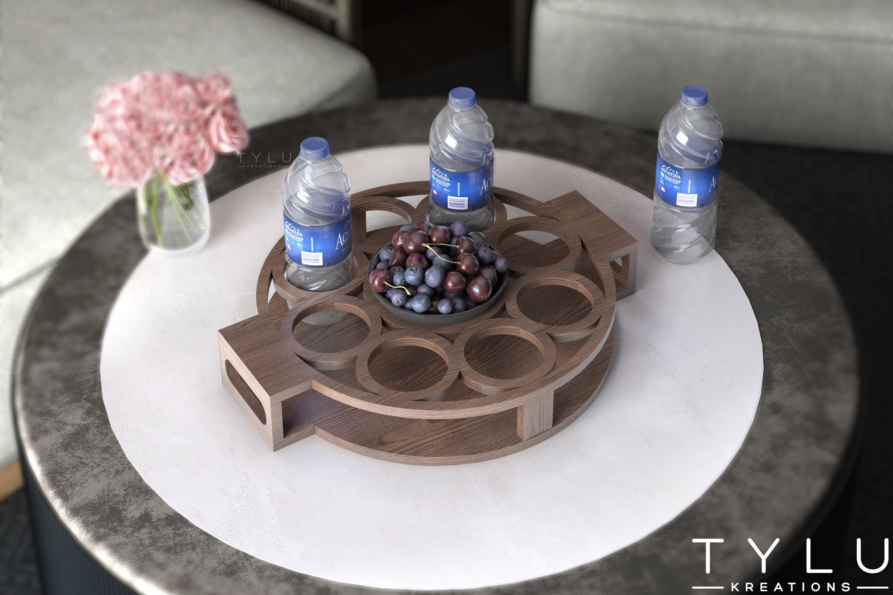 Bubbles Serving Tray (Round)