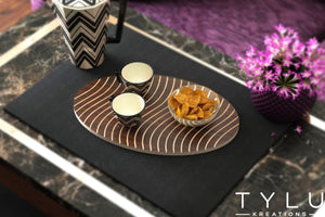 Deco Oval Groove Tray