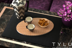 Deco Oval Groove Tray