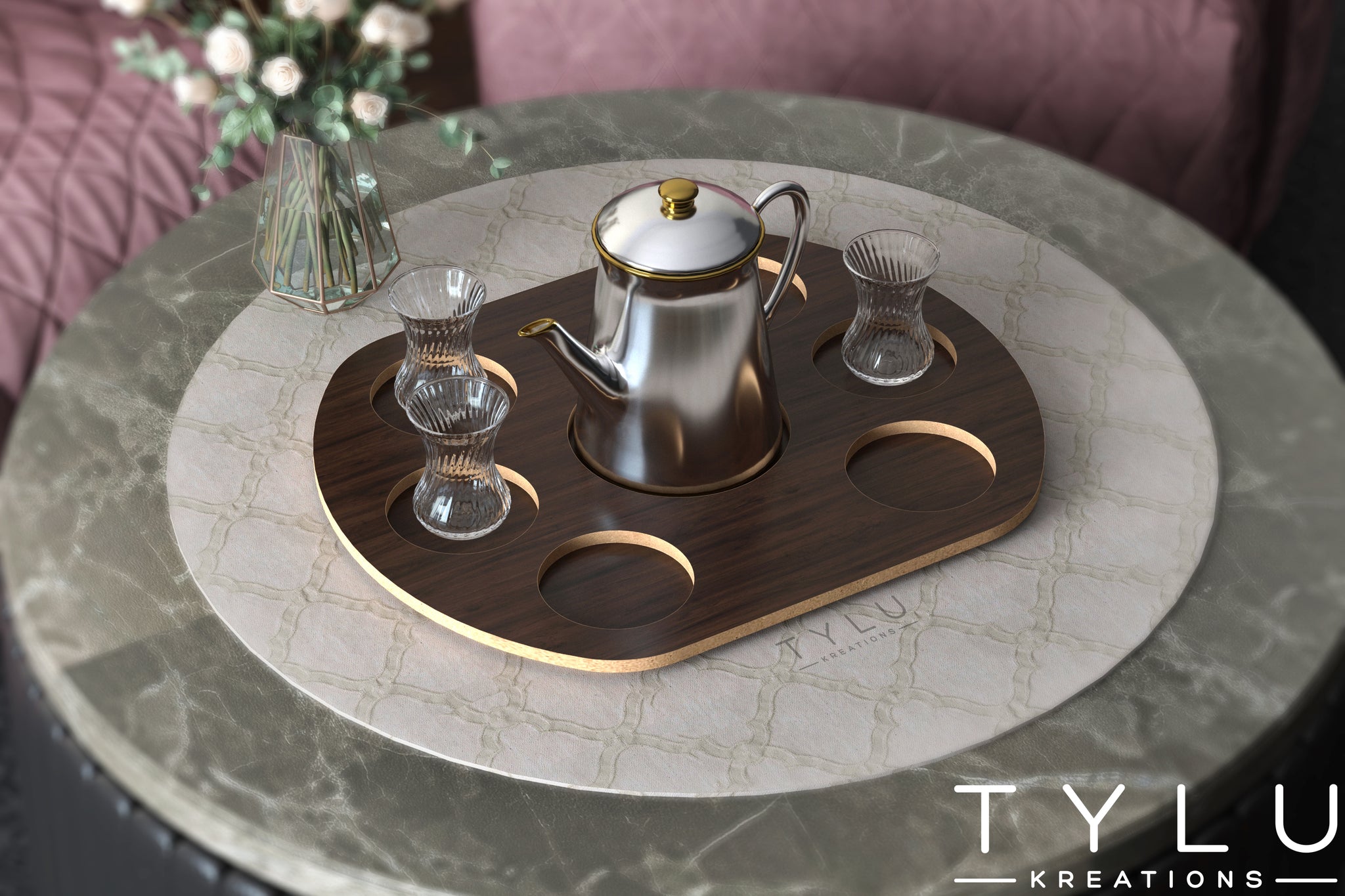 Deco Tea/Coffee Tray